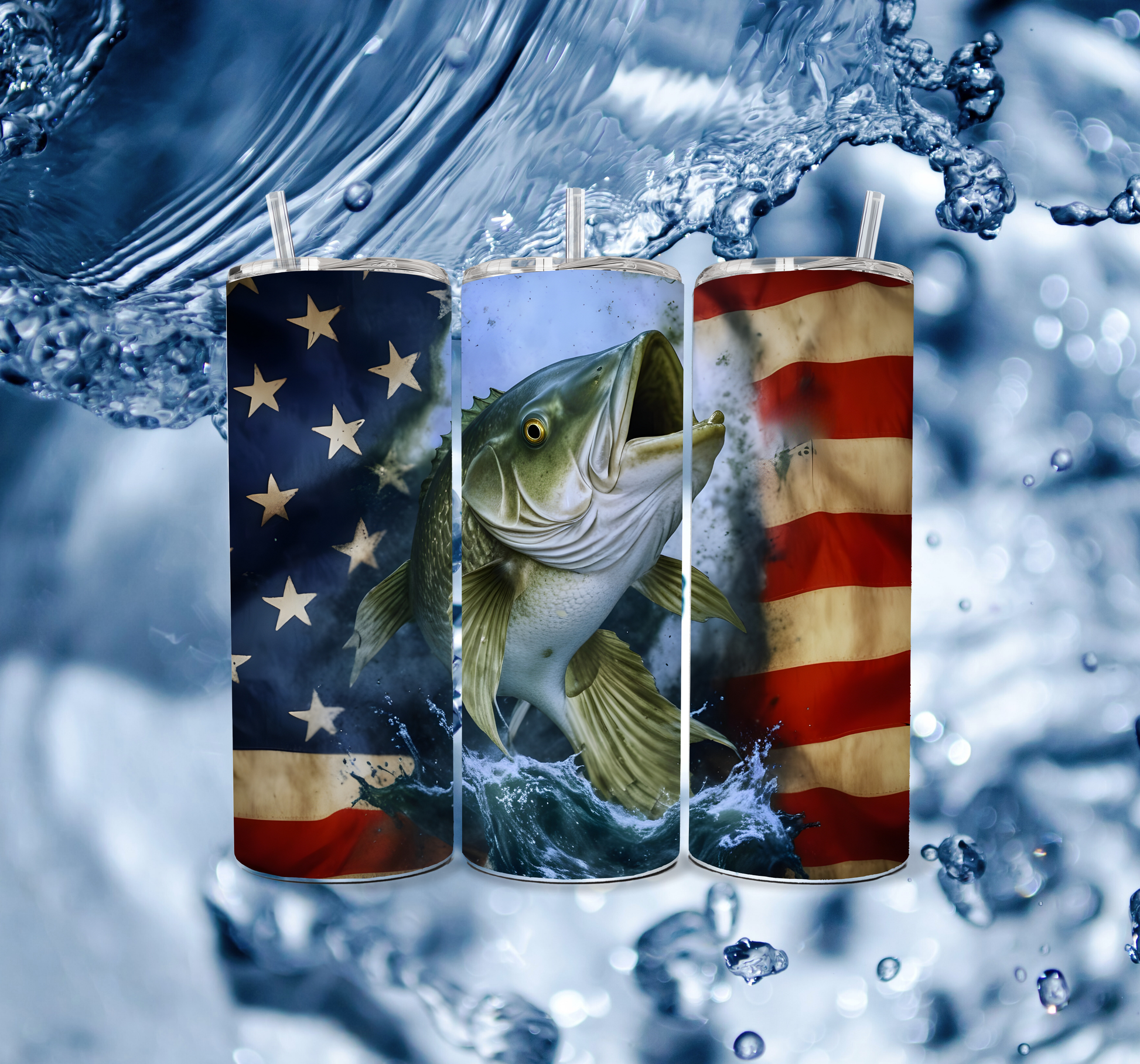 Reel 'Merica 20oz Skinny Tumbler
