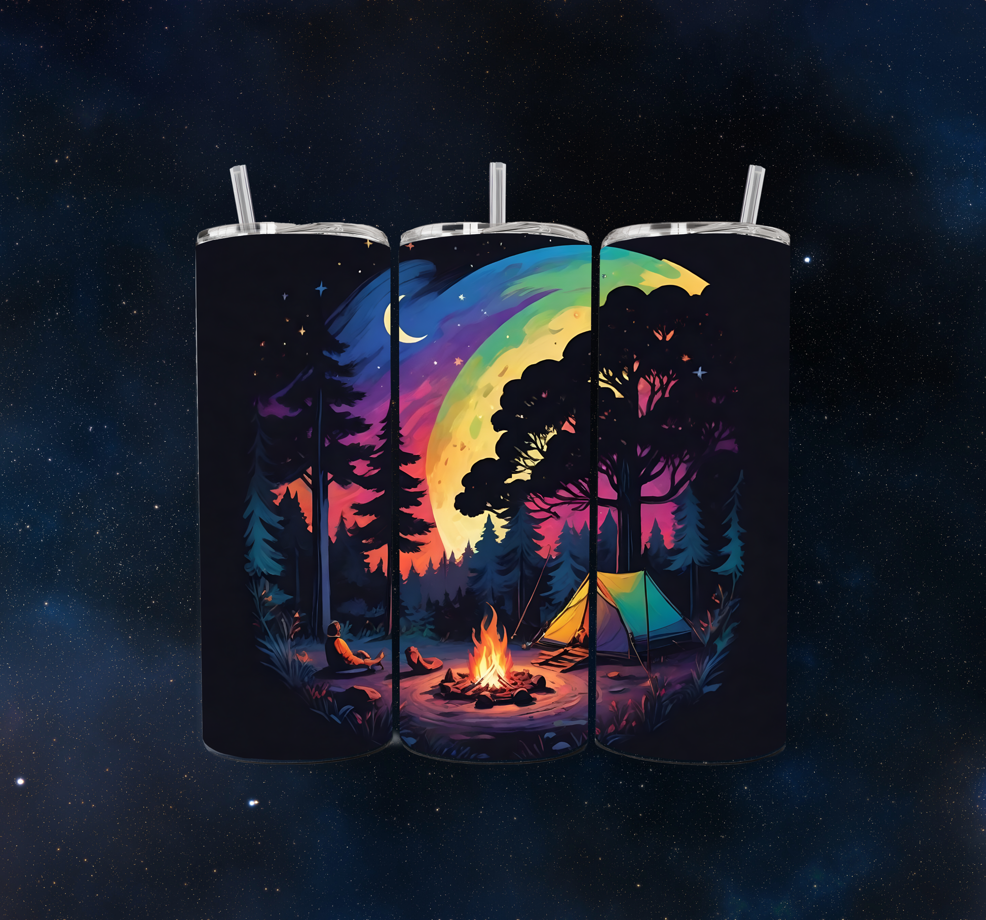 Let's Go Camping 20oz Skinny Tumbler