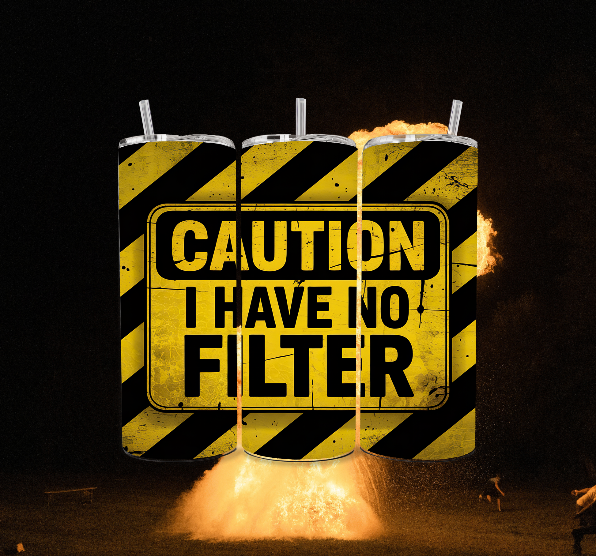 Caution: I have No Filter 20oz Skinny Tumbler