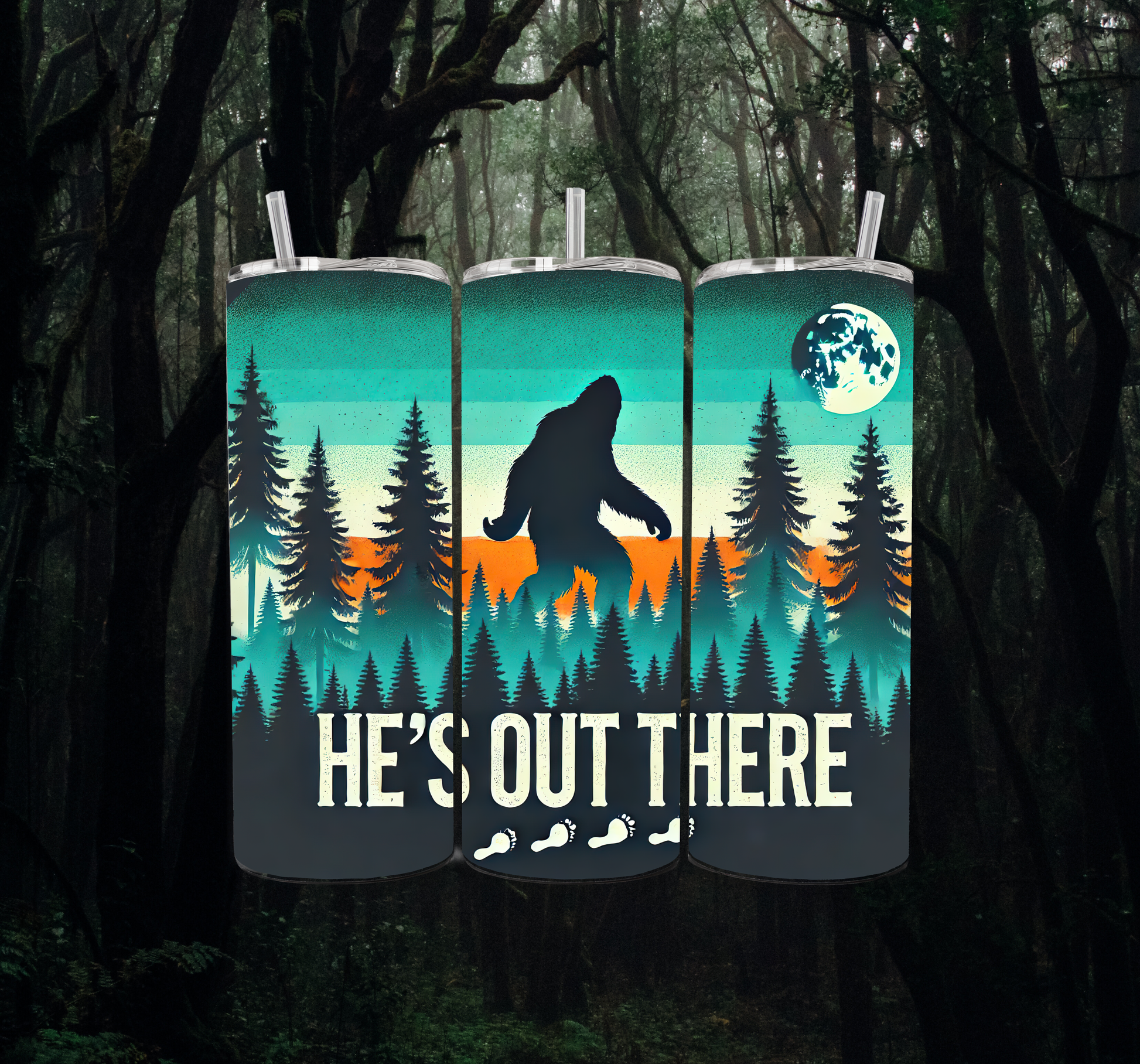 He's Out There 20oz Skinny Tumbler