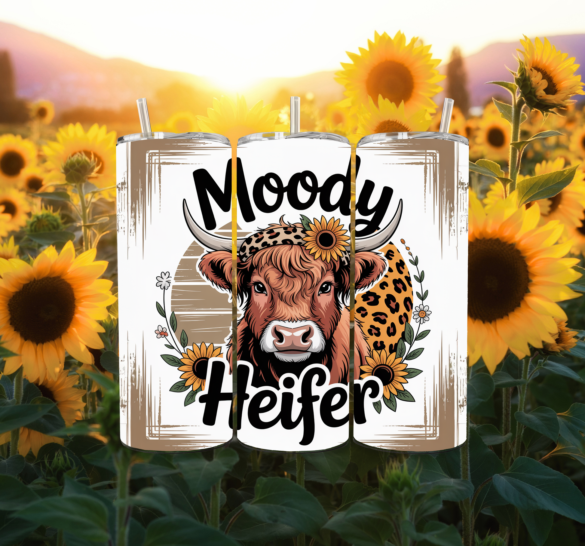 Moody Heifer 20oz Skinny Tumbler