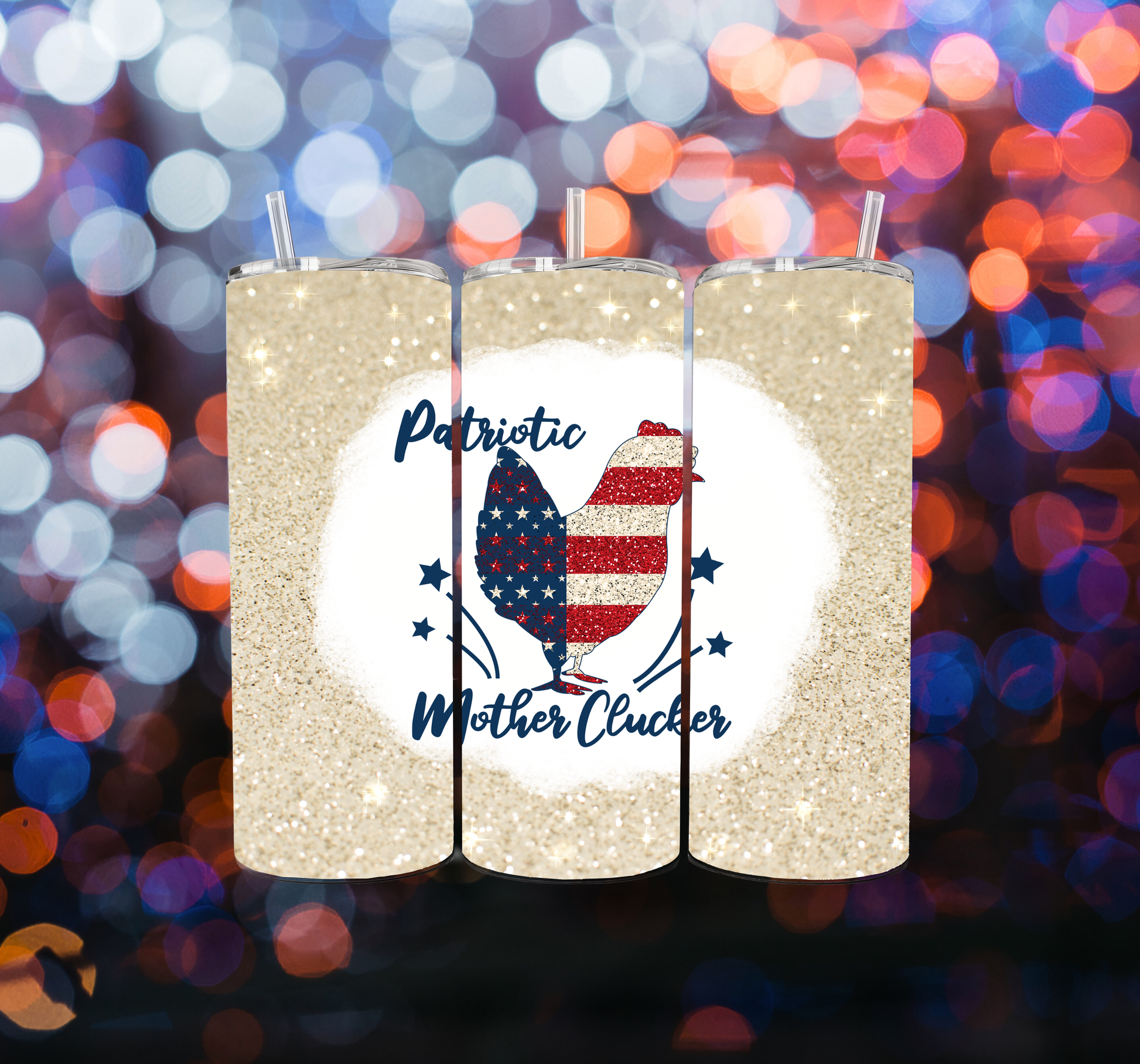Patriotic Mother Clucker 20oz Skinny Tumbler