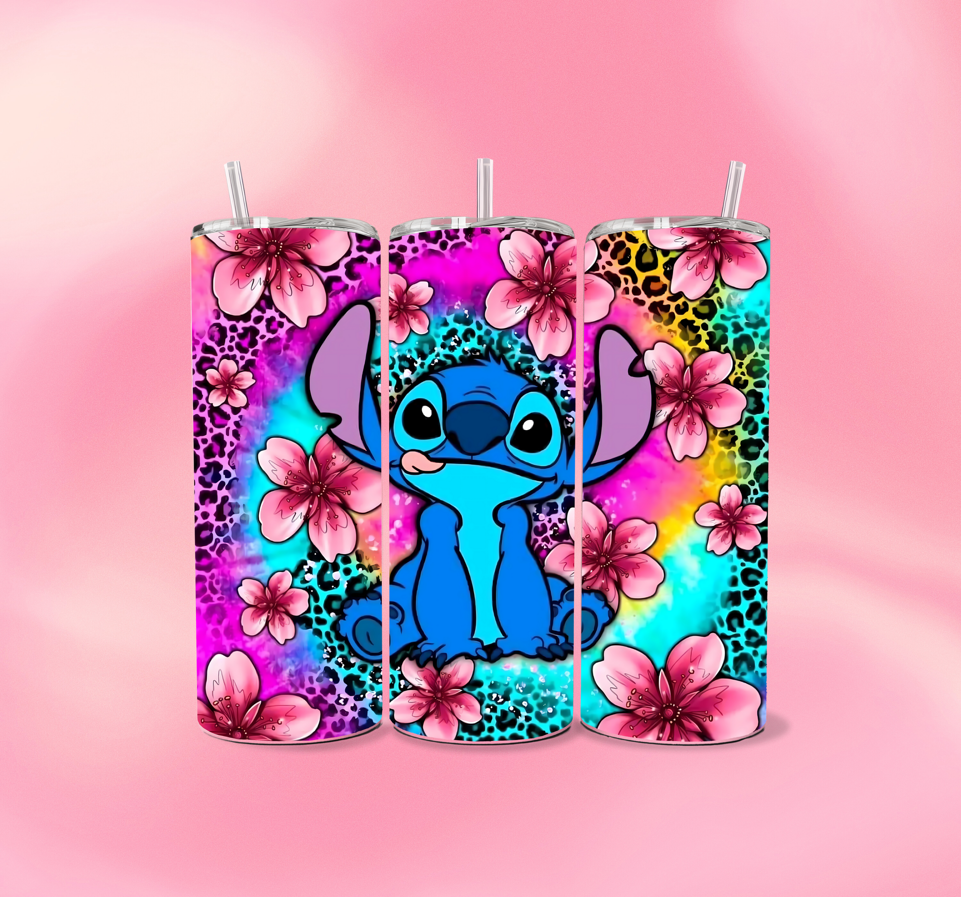 Playful Stitch 20oz Skinny Tumbler