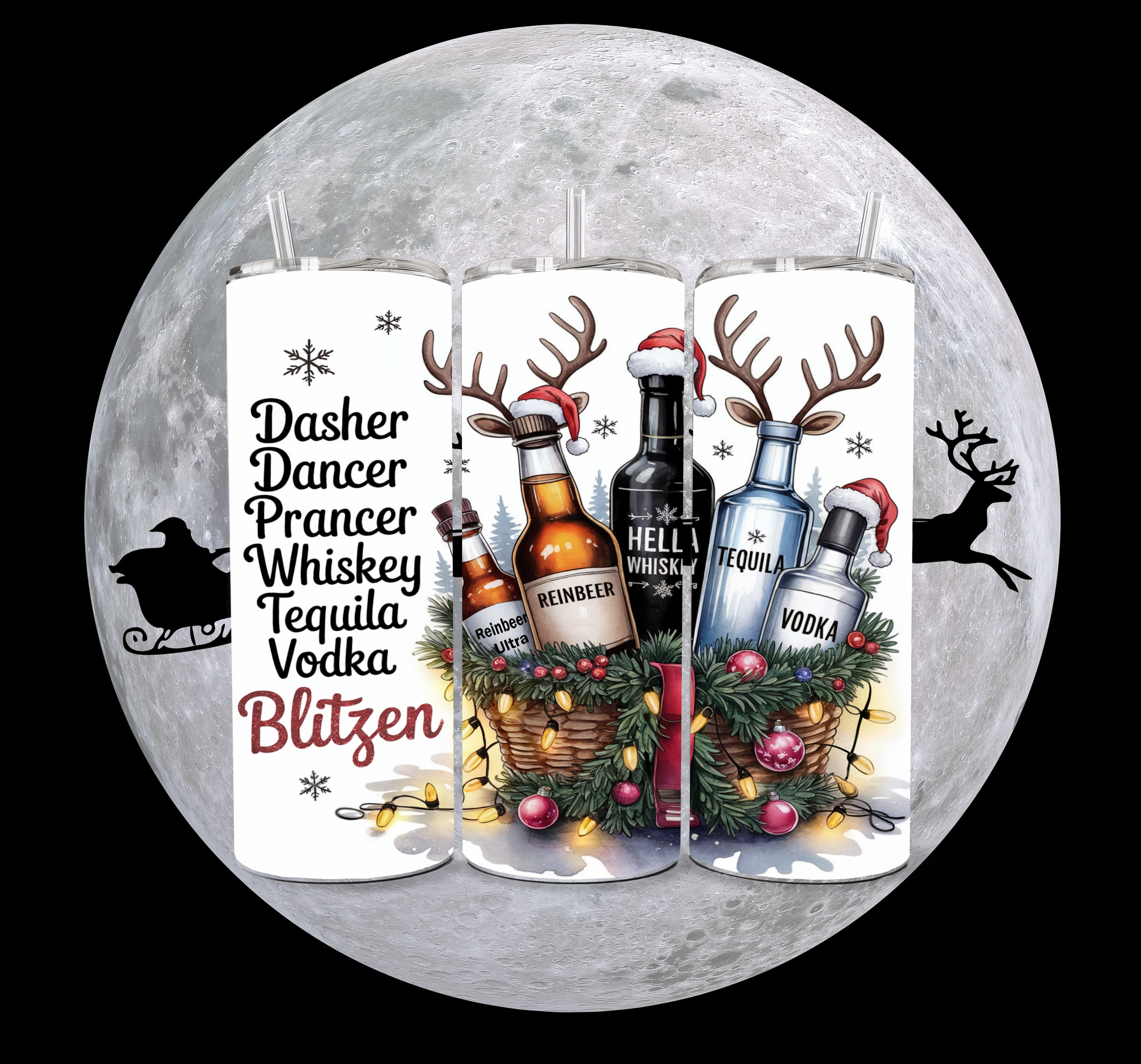 Reindeer Roll Call 20oz Skinny Tumbler