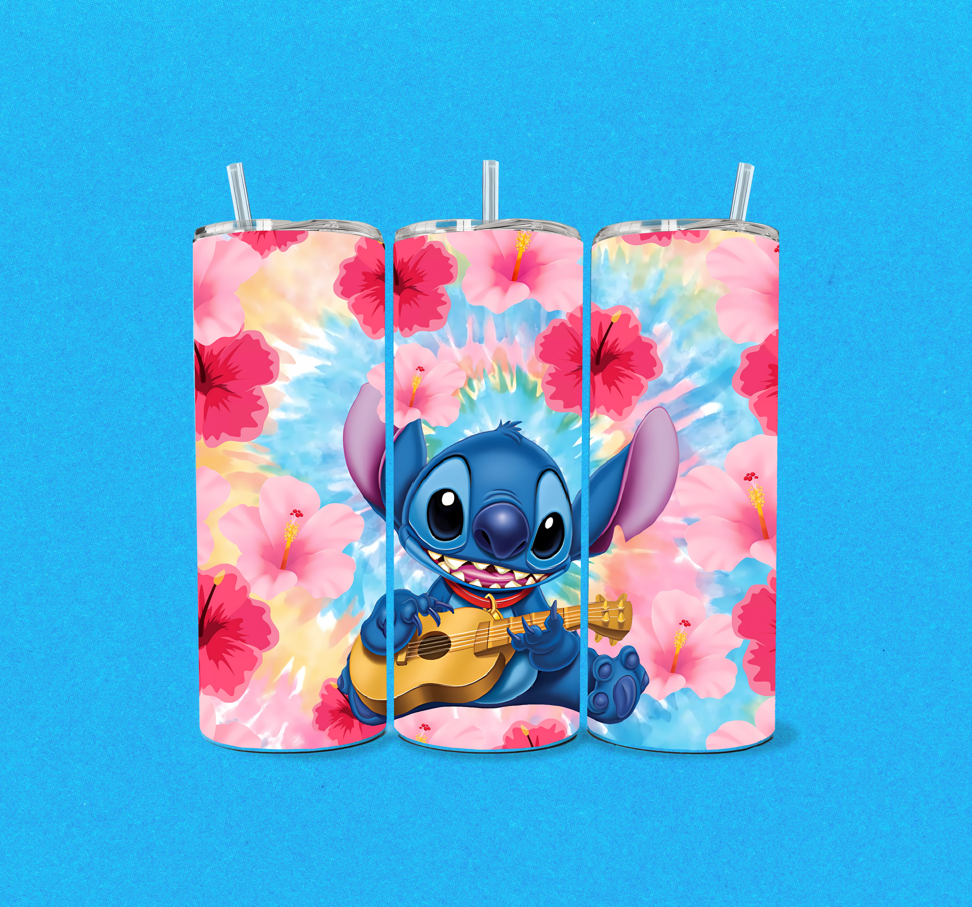 Stitch Guitar Vibes 20oz Skinny Tumbler